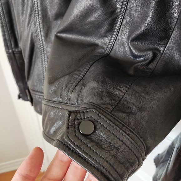 Allsaints kushiro black leather jacket - Picture 9 of 9
